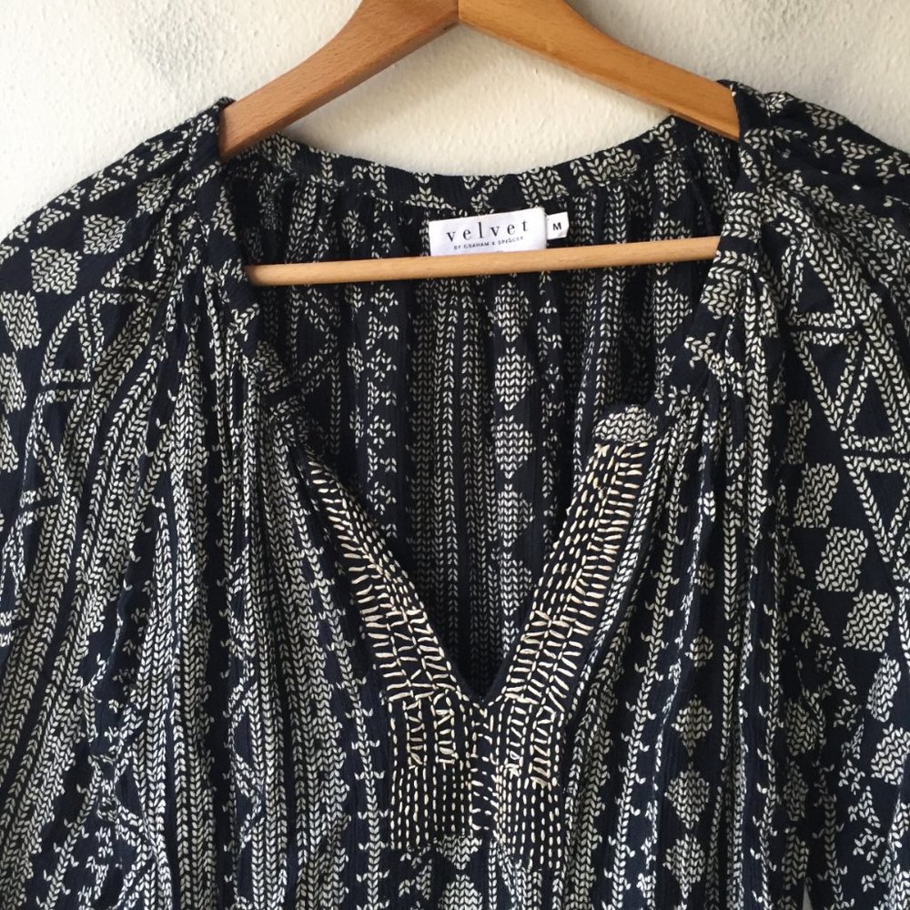 Velvet by Graham & Spencer Dominica Peasant Blouse - Picture 6 of 8